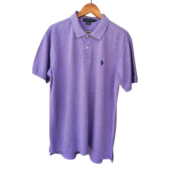U.S. Polo Assn. Men's Interlock Polo Shirt Lavender Heather Size L - Picture 5 of 10